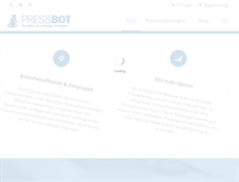 Tablet Screenshot of pressbot.net